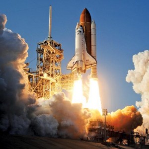 The space shuttle Discovery lifts off Fe